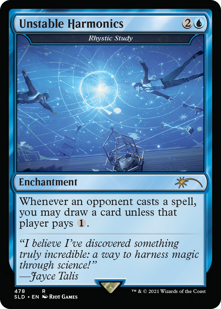 Rhystic Study (SLD-478) - Secret Lair Drop / Unstable Harmonics Foil