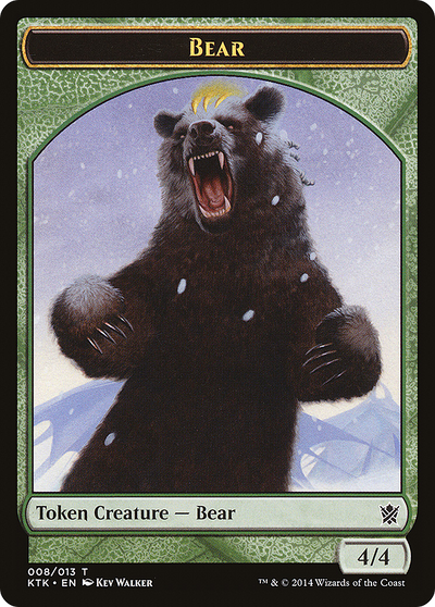Bear (KTK-008) - Khans of Tarkir Tokens