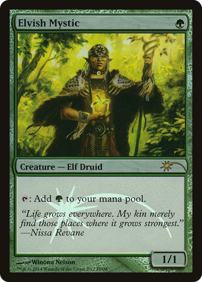 Elvish Mystic (FNM-002) - Friday Night Magic 2014 Foil