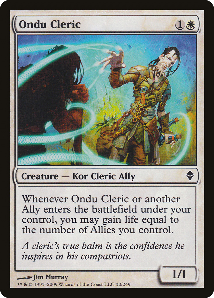 Ondu Cleric (ZEN-030) - Zendikar Foil