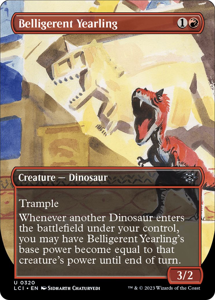 Belligerent Yearling (LCI-320) - The Lost Caverns of Ixalan (Borderless) Foil