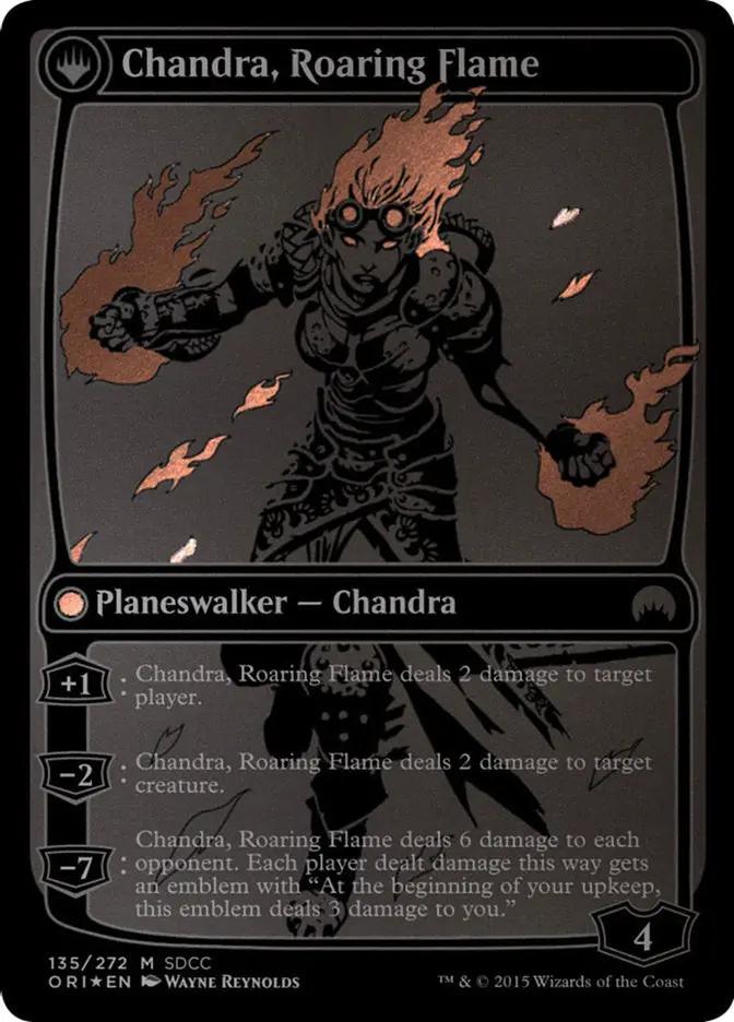Chandra, Fire of Kaladesh // Chandra, Roaring Flame (MEDIA-135) - San Diego Comic-Con 2015: (originpwdfc) Foil