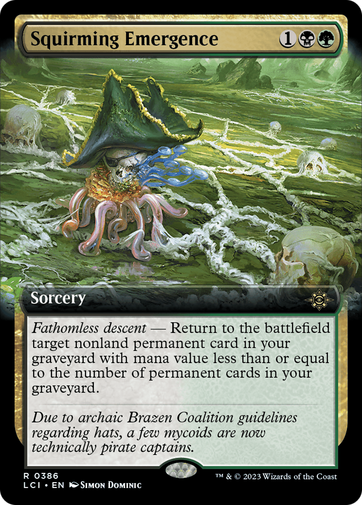 Squirming Emergence (LCI-386) - The Lost Caverns of Ixalan: (Extended Art) Foil