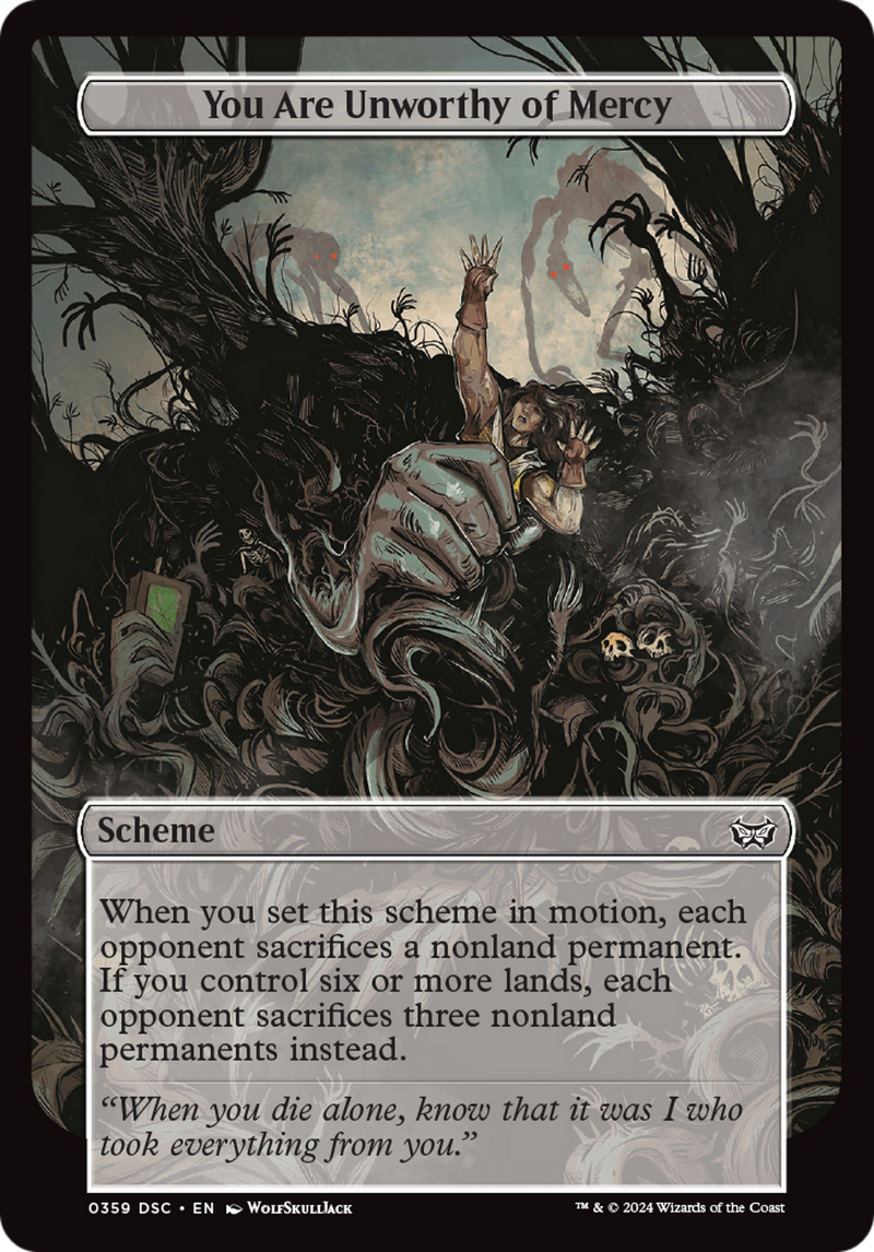You Are Unworthy of Mercy (A:DSC-359) - Duskmourn: House of Horror Commander