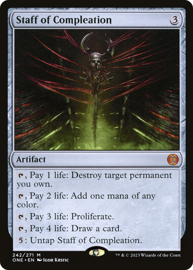 Staff of Compleation (ONE-242) - Phyrexia: All Will Be One Foil