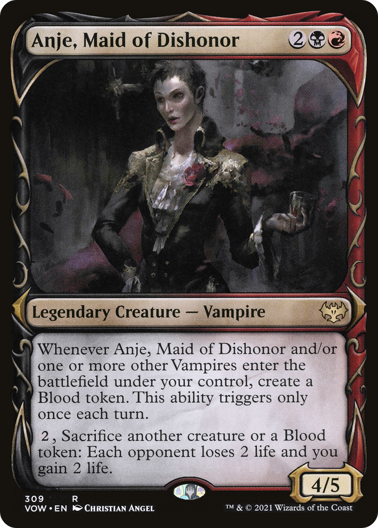 Anje, Maid of Dishonor (VOW-309) - Innistrad: Crimson Vow: (Showcase) Foil