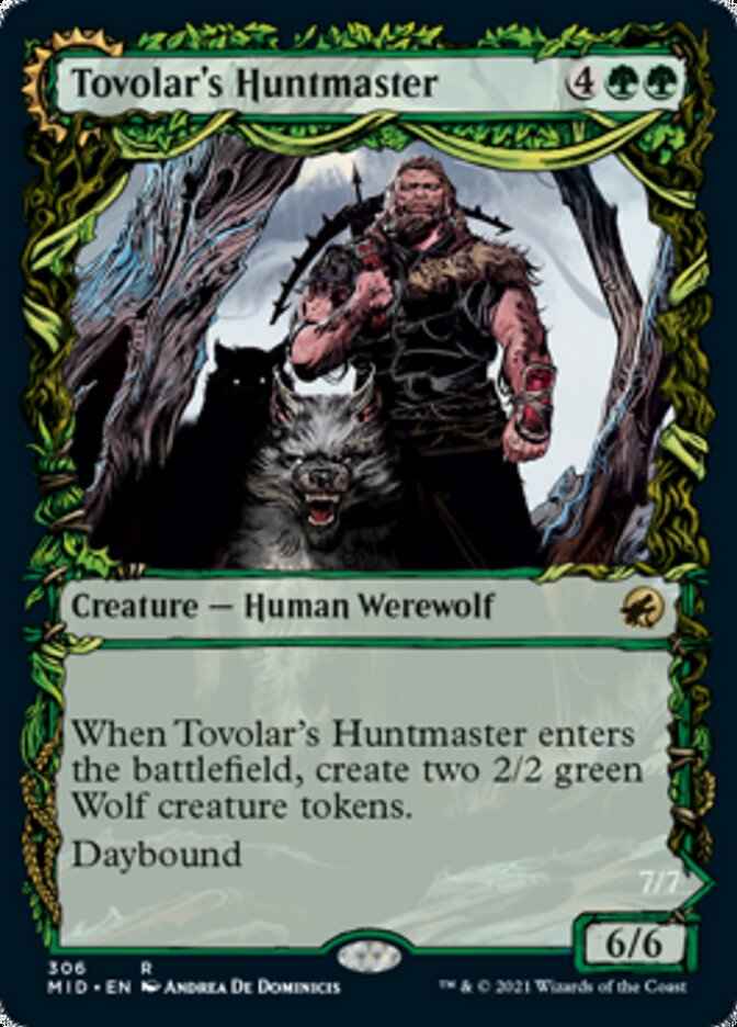 Tovolar's Huntmaster // Tovolar's Packleader (MID-306) - Innistrad: Midnight Hunt: (Showcase, Double Faced Transform)