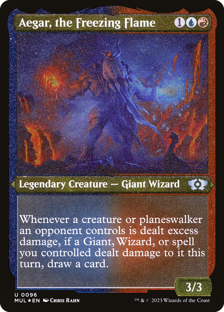 Aegar, the Freezing Flame (Foil Etched) (MUL-096) - Multiverse Legends Foil