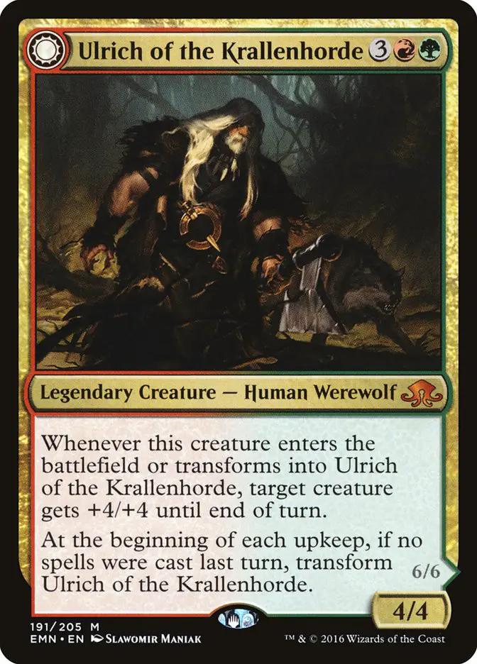 Ulrich of the Krallenhorde // Ulrich, Uncontested Alpha (EMN-191) - Eldritch Moon: (Double Faced Transform) Foil