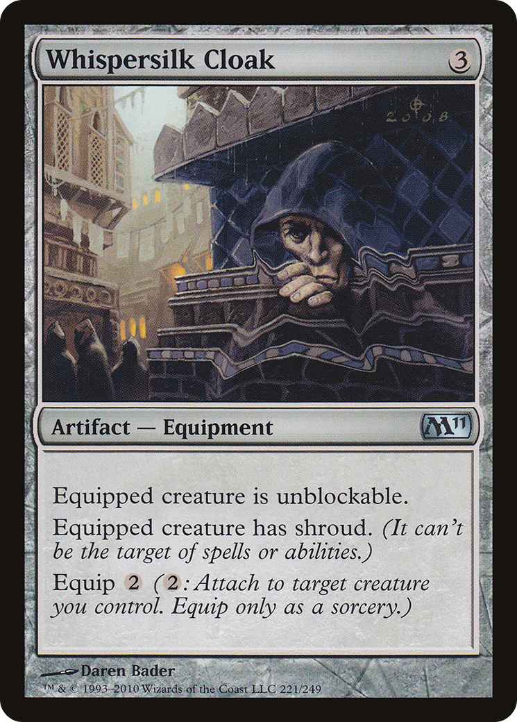 Whispersilk Cloak (M11-221) - Magic 2011 Foil