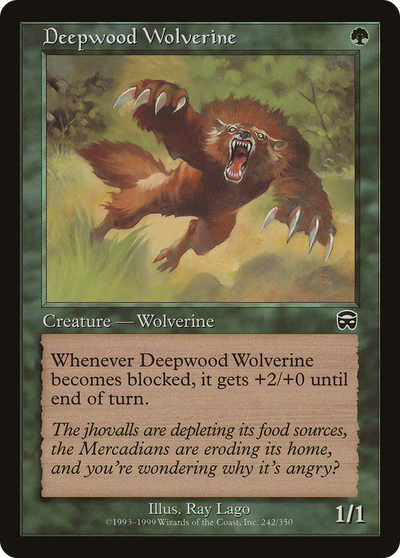 Deepwood Wolverine (MMQ-242) - Mercadian Masques