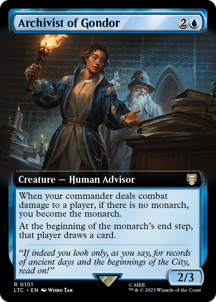 Archivist of Gondor (LTC-101) - Tales of Middle-earth Commander: (Extended Art) Foil