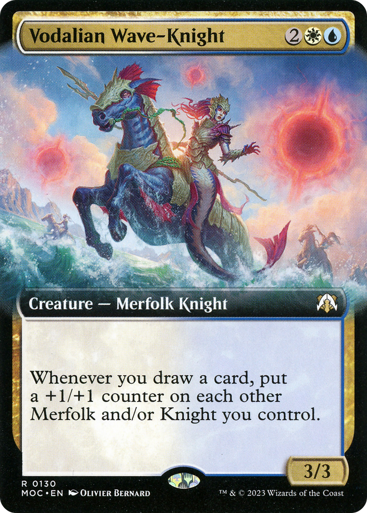 Vodalian Wave-Knight (MOC-130) - March of the Machine Commander: (Extended Art) Foil