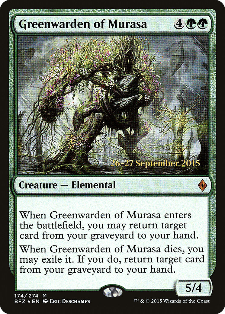 Greenwarden of Murasa (PRE-174S) - Battle for Zendikar Promos Foil