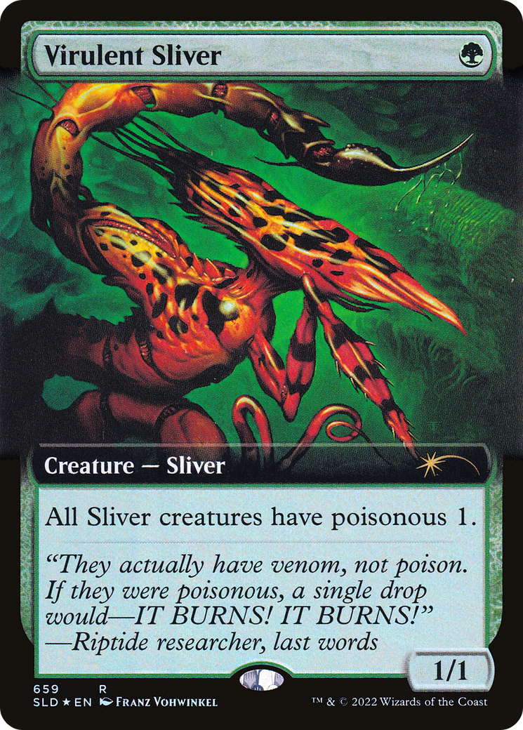 Virulent Sliver (SLD-659) - Secret Lair Drop: (Extended Art) Foil
