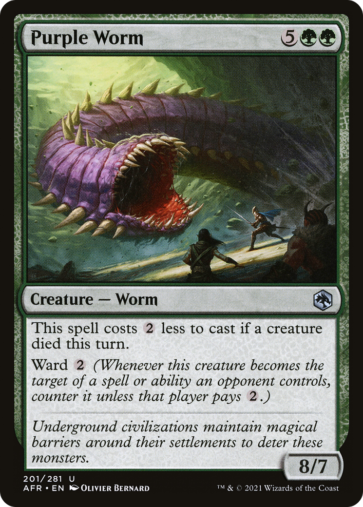 Purple Worm (AFR-201) - Adventures in the Forgotten Realms Foil