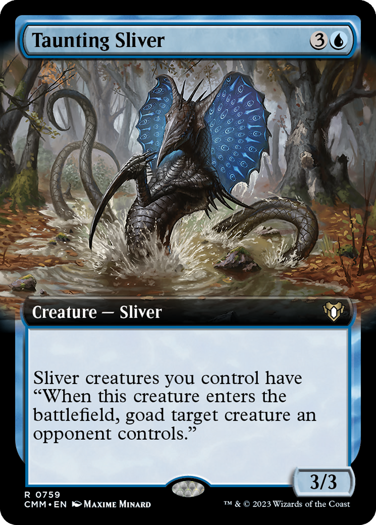 Taunting Sliver (CMM-759) - Commander Masters: (Extended Art)