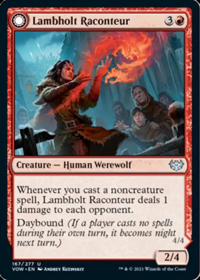 Lambholt Raconteur // Lambholt Ravager (VOW-167) - Innistrad: Crimson Vow: (Double Faced Transform) Foil