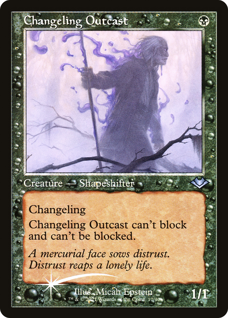 Changeling Outcast (MH1-012) - Modern Horizons 1 Timeshifts Etched Foil