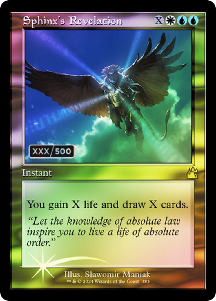 Sphinx's Revelation (RVR-383) - Ravnica Remastered Foil