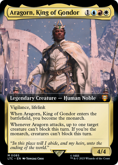 Aragorn, King of Gondor (LTC-085) - Tales of Middle-earth Commander: (Extended Art)