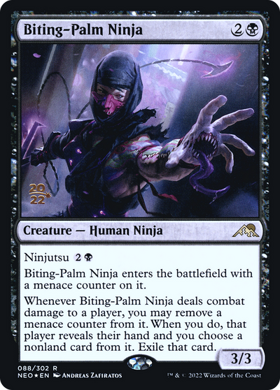 Biting-Palm Ninja (PRE-88S) - Kamigawa: Neon Dynasty Promos Foil