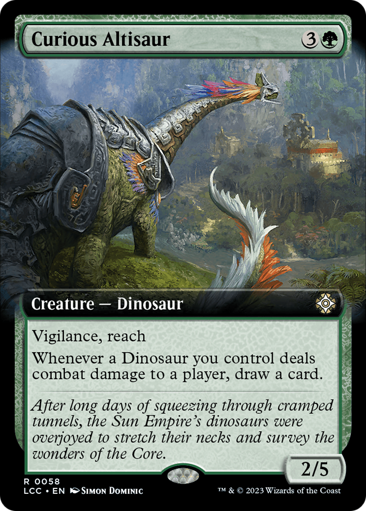 Curious Altisaur (LCC-058) - The Lost Caverns of Ixalan Commander: (Extended Art)