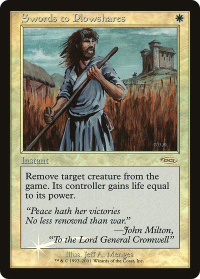 Swords to Plowshares (FNM-) - Friday Night Magic 2001 Foil