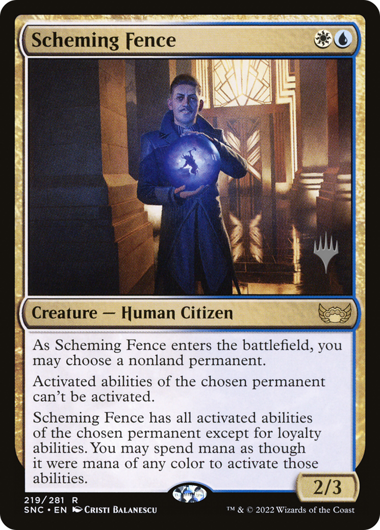 Scheming Fence (PPSNC-219P) - Streets of New Capenna Promos Foil