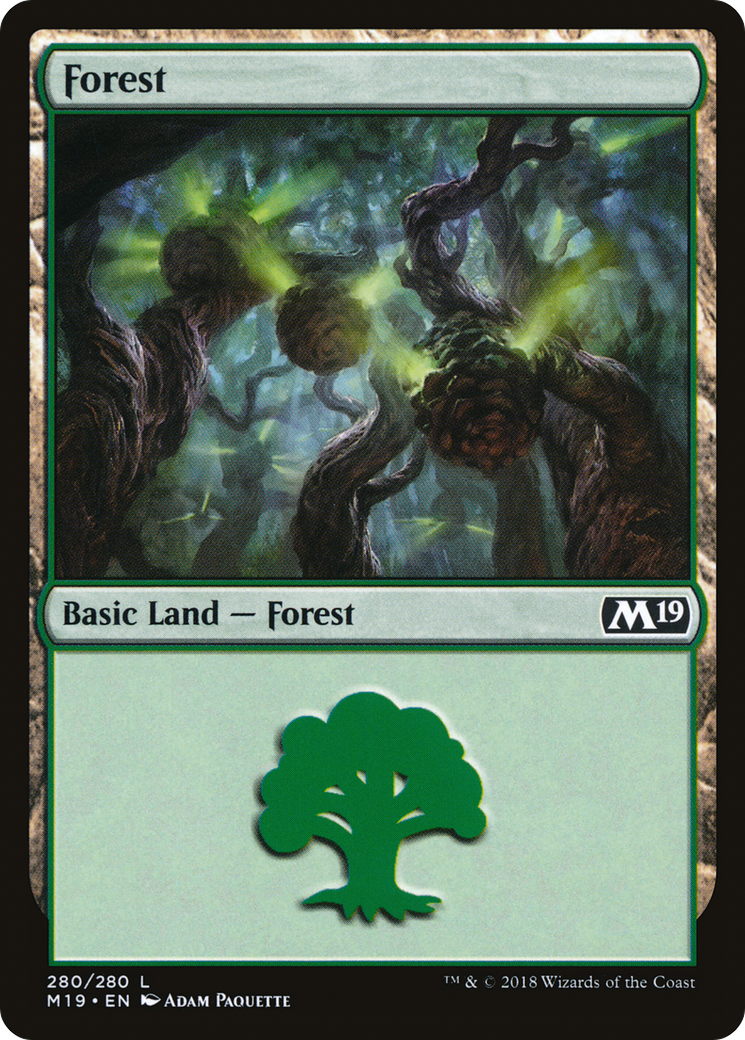 Forest (M19-280) - Core Set 2019 Foil