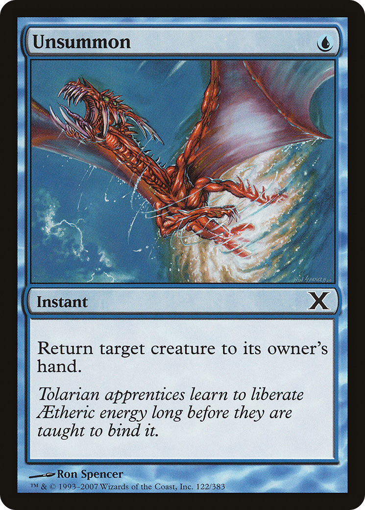 Unsummon (10E-122) - Tenth Edition Foil