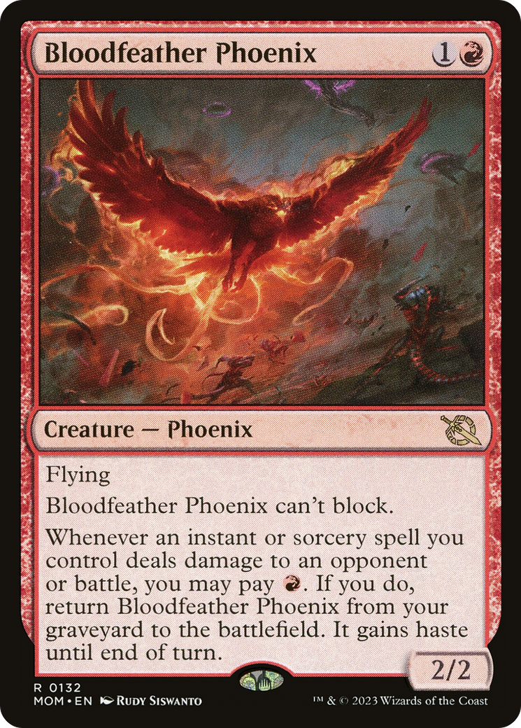 Bloodfeather Phoenix (MOM-132) - March of the Machine Foil