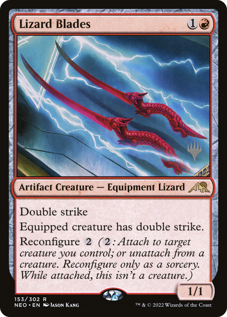 Lizard Blades (PPNEO-153) - Kamigawa: Neon Dynasty Promos Foil
