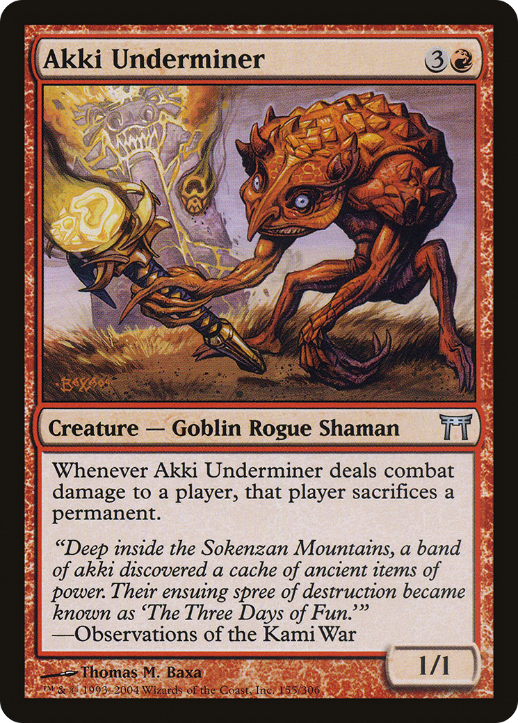 Akki Underminer (CHK-155) - Champions of Kamigawa Foil