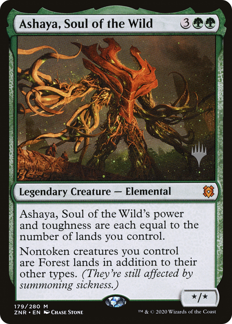 Ashaya, Soul of the Wild (PPZNR-179P) - Zendikar Rising Promos Foil