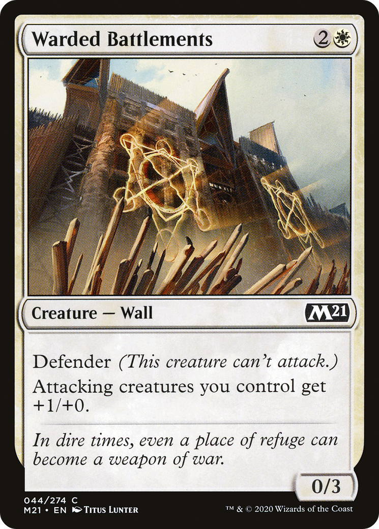 Warded Battlements (M21-044) - Core Set 2021 Foil