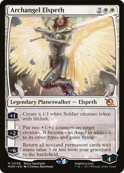Archangel Elspeth (PPMOM-06P) - March of the Machine Promos