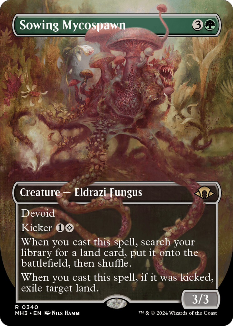Sowing Mycospawn (Borderless) (MH3-340) - Modern Horizons 3 (Borderless)