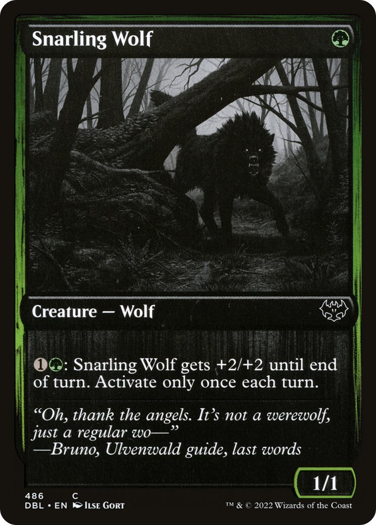 Snarling Wolf (DBL-486) - Innistrad: Double Feature
