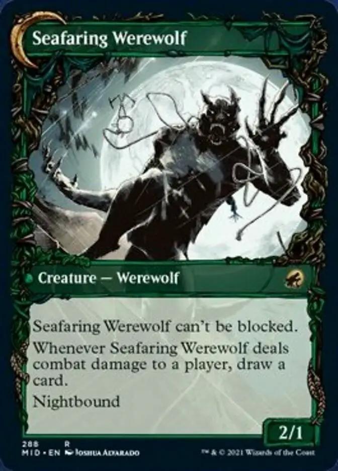 Suspicious Stowaway // Seafaring Werewolf (MID-288) - Innistrad: Midnight Hunt: (Showcase, Double Faced Transform) Foil