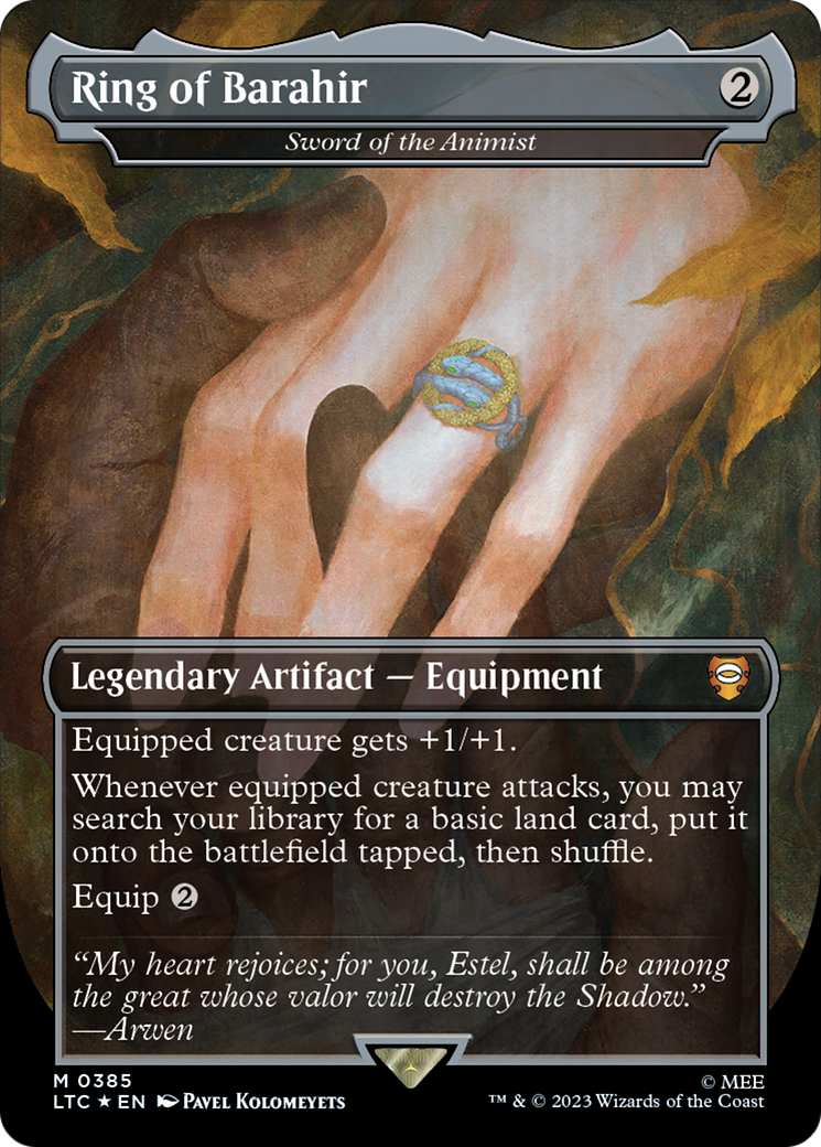 Sword of the Animist (LTC-385) - Tales of Middle-earth Commander / Ring of Barahir (Borderless) Foil