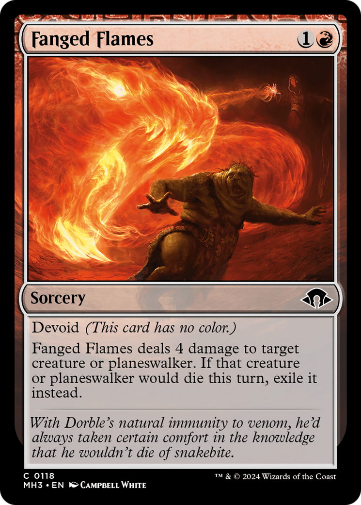 Fanged Flames (MH3-118) - Modern Horizons 3: (devoid) Foil