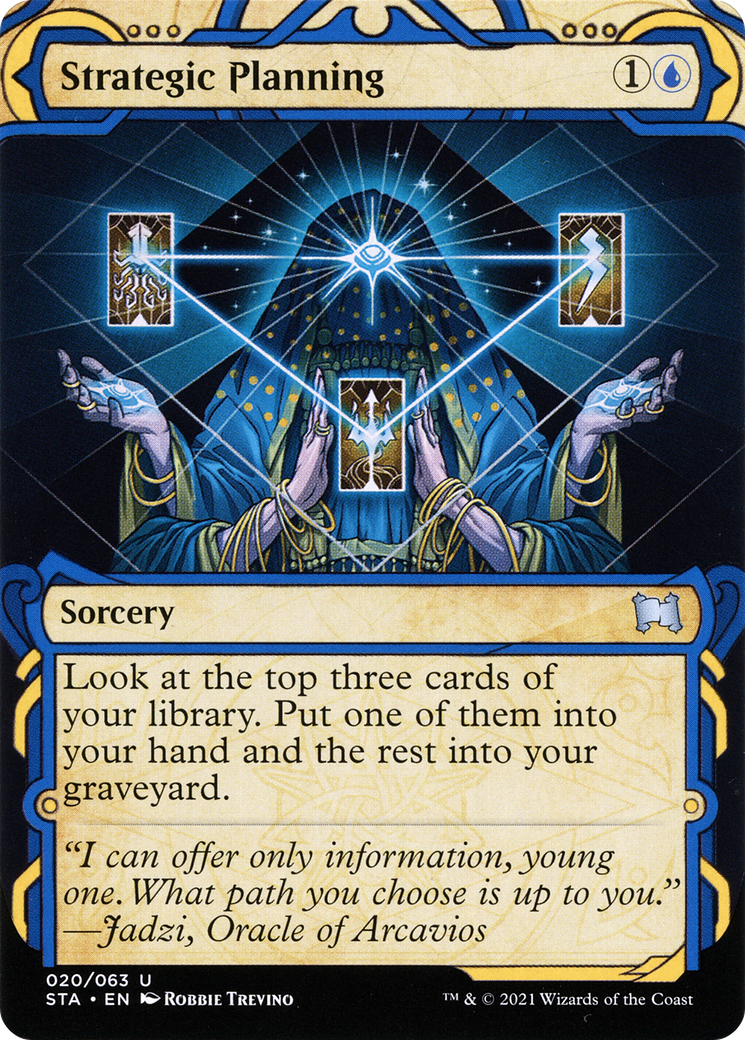 Strategic Planning (STA-020) - Strixhaven Mystical Archive: (Showcase) (Borderless) Foil