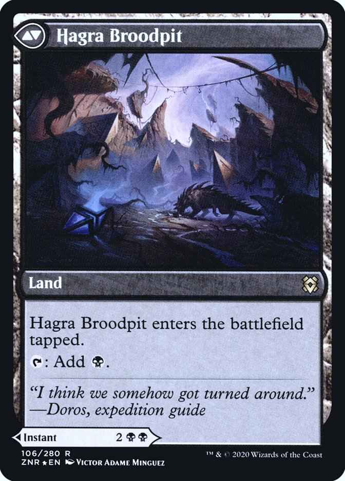 Hagra Mauling // Hagra Broodpit (PRE-106S) - Zendikar Rising Promos Foil
