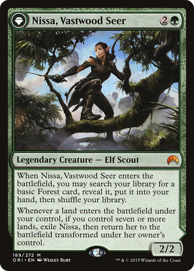 Nissa, Vastwood Seer // Nissa, Sage Animist (ORI-189) - Magic Origins: (originpwdfc)