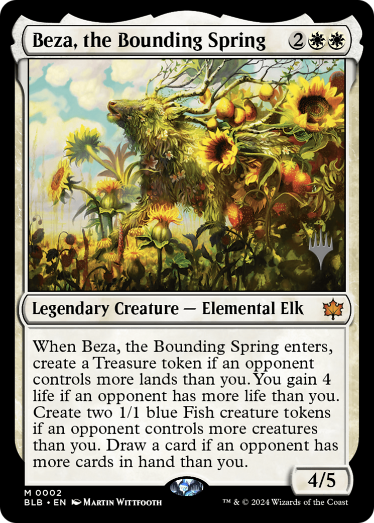 Beza, the Bounding Spring (PPBLB-002) - Bloomburrow Promos Foil