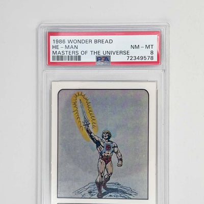1986 Wonder Bread Master of the Universe He-Man PSA 8 Rare