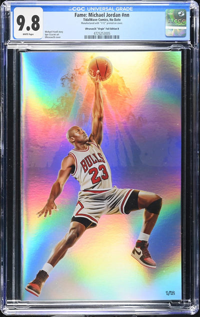 Michael Jordan #1 Fame Series CGC 9.8 Ultraraw26 White Foil Variant #1/12