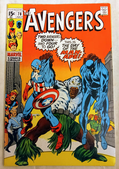 Avengers #078, Marvel Comics (July 1970, GD+)