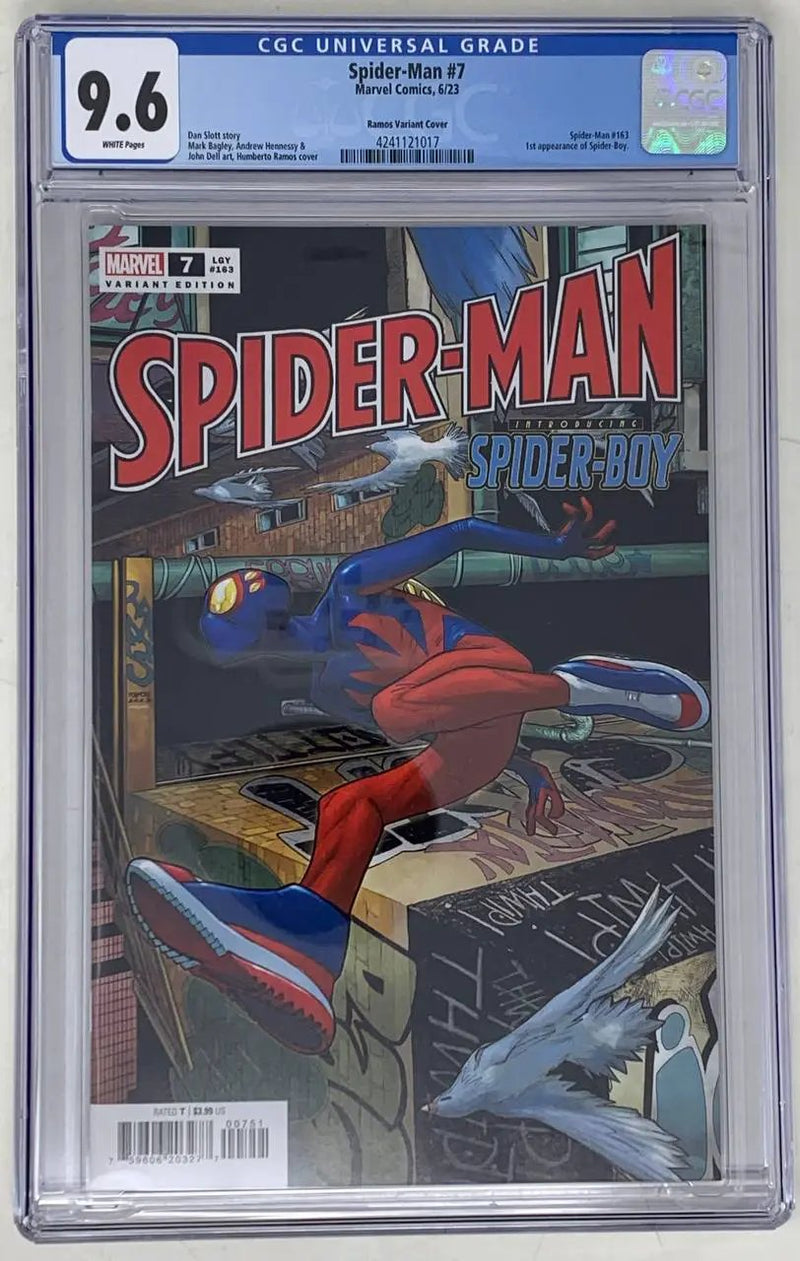 Spider-Man #7 D Humberto Ramos Top Secret Spoiler Spider-Boy CGC 9.6 Variant (04/05/2023) Marvel